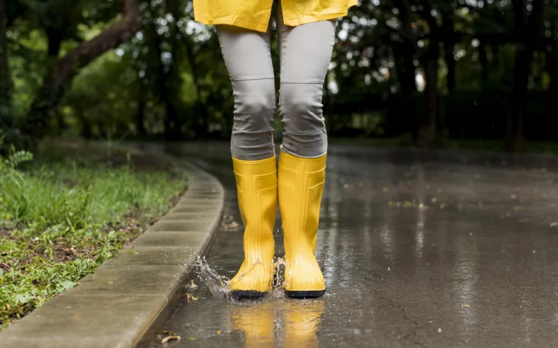 Sous la pluie