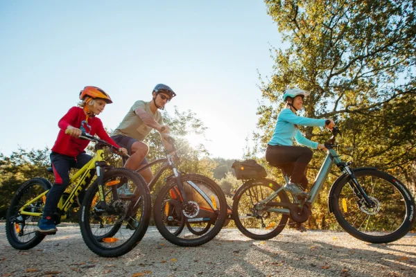 Vélo en famille automne Via Ardèche