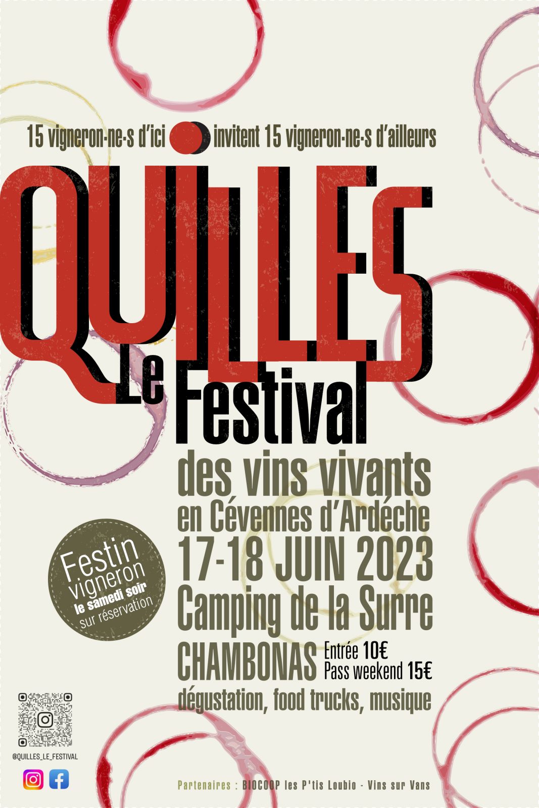 Quilles, Le festival des vins vivants