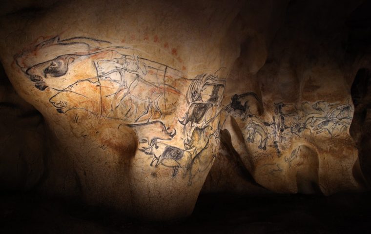 Le panneau des lions de la Grotte Chauvet